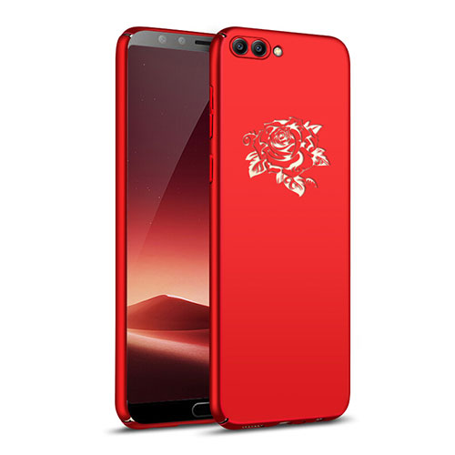 Hard Rigid Plastic Case Flowers Cover for Huawei Nova 2S Red