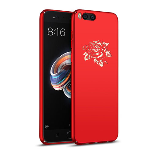 Hard Rigid Plastic Case Flowers Cover for Xiaomi Mi Note 3 Red