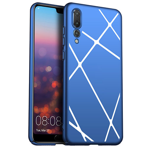 Hard Rigid Plastic Case Line Cover for Huawei P20 Pro Blue