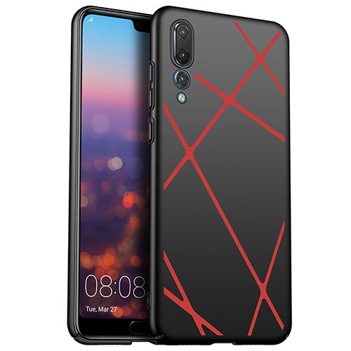 Hard Rigid Plastic Case Line Cover for Huawei P20 Pro Red