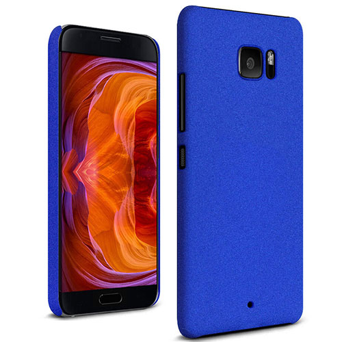 Hard Rigid Plastic Case Quicksand Cover for HTC U Ultra Blue