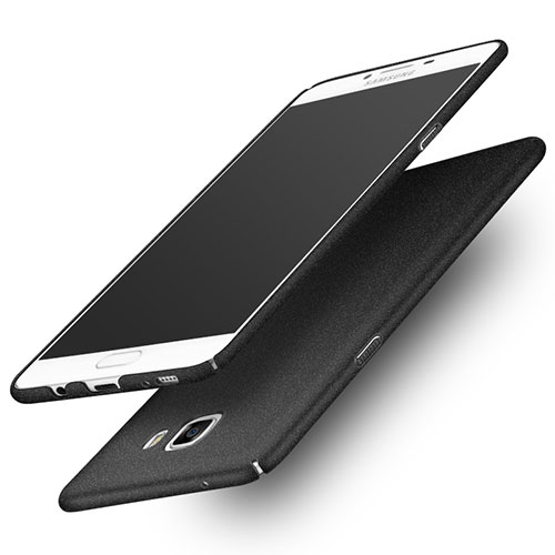 Hard Rigid Plastic Case Quicksand Cover for Samsung Galaxy C9 Pro C9000 Black
