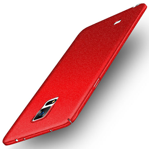 Hard Rigid Plastic Case Quicksand Cover for Samsung Galaxy Note 4 SM-N910F Red