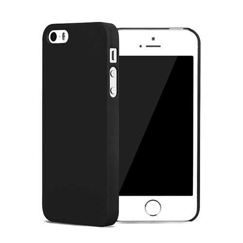 Hard Rigid Plastic Matte Finish Back Cover for Apple iPhone SE Black