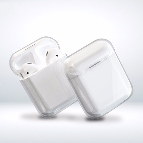 Hard Rigid Plastic Matte Finish Case Back Cover for Apple Airpods Charging Box Clear