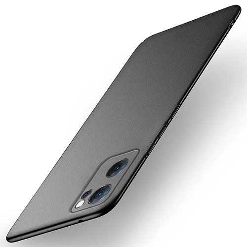 Hard Rigid Plastic Matte Finish Case Back Cover for Oppo Reno7 SE 5G Black