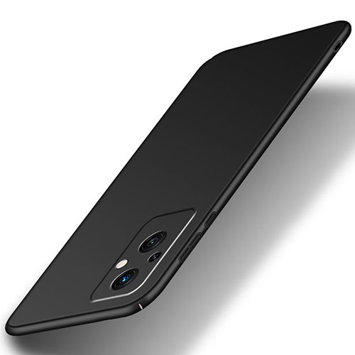 Hard Rigid Plastic Matte Finish Case Back Cover for Oppo Reno8 Lite 5G Black