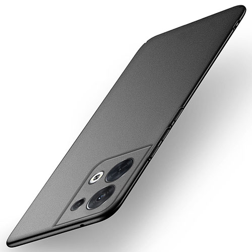 Hard Rigid Plastic Matte Finish Case Back Cover for Oppo Reno8 Pro 5G Black