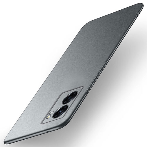 Hard Rigid Plastic Matte Finish Case Back Cover for Realme Narzo 50 5G Dark Gray