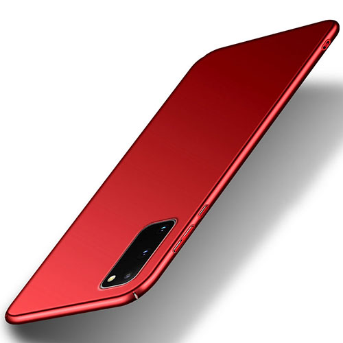 Hard Rigid Plastic Matte Finish Case Back Cover for Samsung Galaxy S20 Lite 5G Red