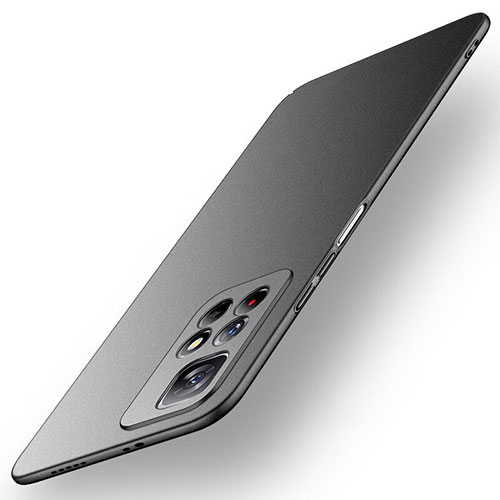 Hard Rigid Plastic Matte Finish Case Back Cover for Xiaomi Redmi Note 11S 5G Black