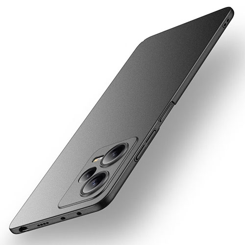 Hard Rigid Plastic Matte Finish Case Back Cover for Xiaomi Redmi Note 12 5G Black