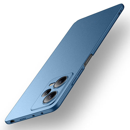 Hard Rigid Plastic Matte Finish Case Back Cover for Xiaomi Redmi Note 12 5G Blue