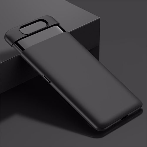 Hard Rigid Plastic Matte Finish Case Back Cover G01 for Samsung Galaxy A80 Black