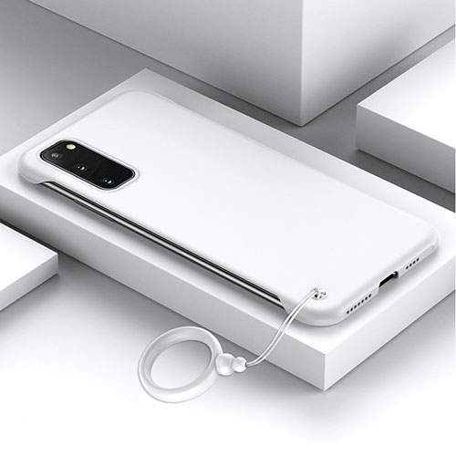 Hard Rigid Plastic Matte Finish Case Back Cover JS1 for Samsung Galaxy S20 5G White