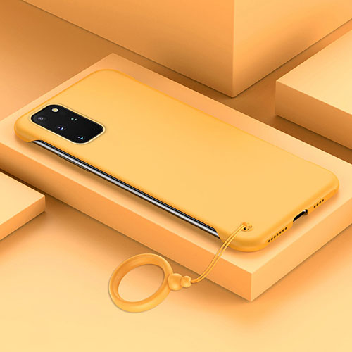 Hard Rigid Plastic Matte Finish Case Back Cover JS1 for Samsung Galaxy S20 Plus Yellow