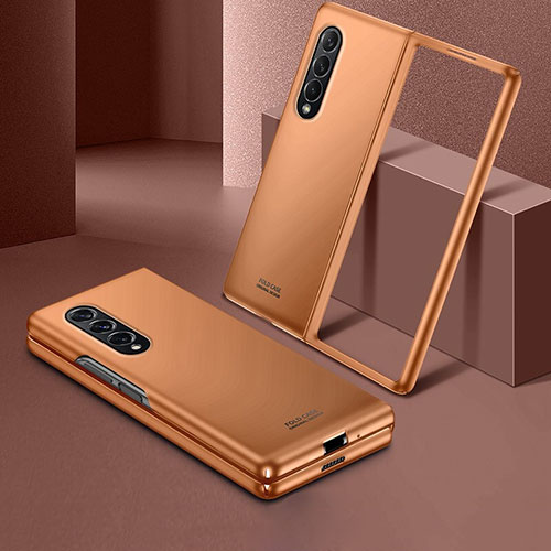 Hard Rigid Plastic Matte Finish Case Back Cover L04 for Samsung Galaxy Z Fold4 5G Gold