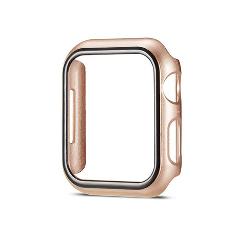 Hard Rigid Plastic Matte Finish Case Back Cover M01 for Apple iWatch 5 40mm Gold
