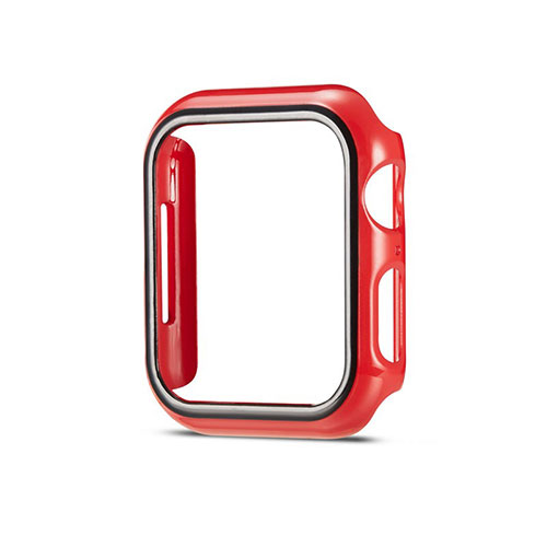 Hard Rigid Plastic Matte Finish Case Back Cover M01 for Apple iWatch 5 40mm Red