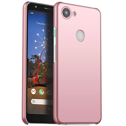 Hard Rigid Plastic Matte Finish Case Back Cover M01 for Google Pixel 3a Rose Gold