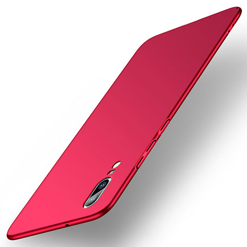 Hard Rigid Plastic Matte Finish Case Back Cover M01 for Huawei P20 Red
