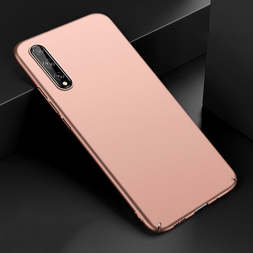 Hard Rigid Plastic Matte Finish Case Back Cover M01 for Huawei Y8p Rose Gold