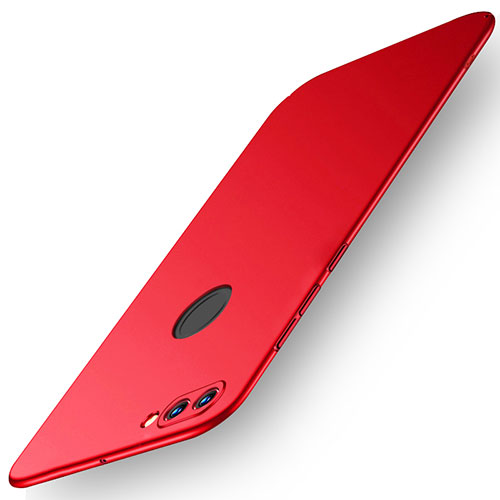 Hard Rigid Plastic Matte Finish Case Back Cover M01 for Huawei Y9 (2018) Red