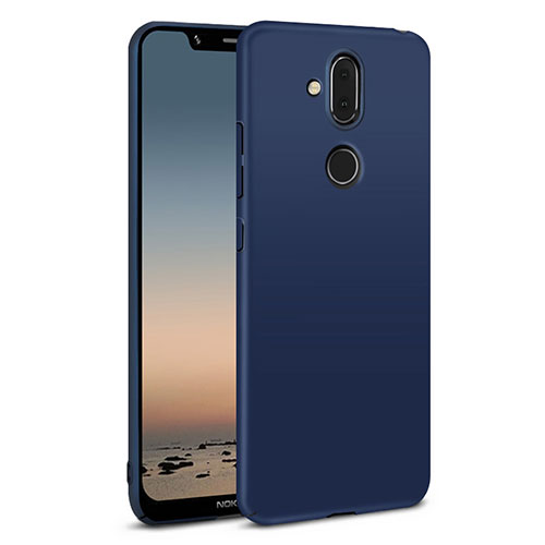 Hard Rigid Plastic Matte Finish Case Back Cover M01 for Nokia 7.1 Plus Blue