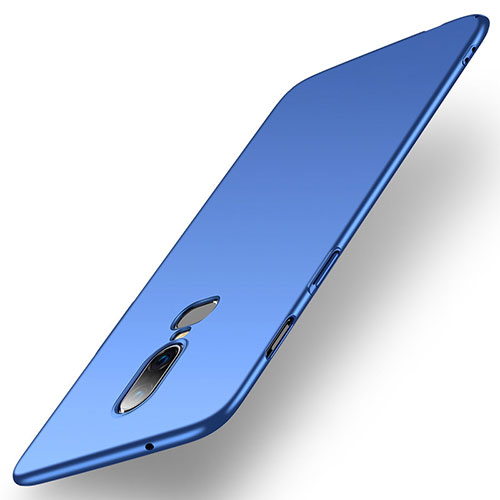 Hard Rigid Plastic Matte Finish Case Back Cover M01 for OnePlus 6 Blue