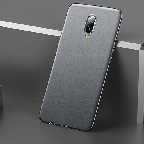Hard Rigid Plastic Matte Finish Case Back Cover M01 for OnePlus 6T Gray