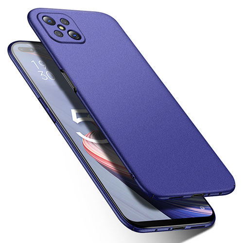 Hard Rigid Plastic Matte Finish Case Back Cover M01 for Oppo A92s 5G Blue