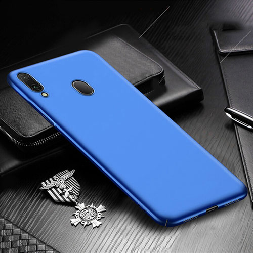 Hard Rigid Plastic Matte Finish Case Back Cover M01 for Samsung Galaxy A20 Blue