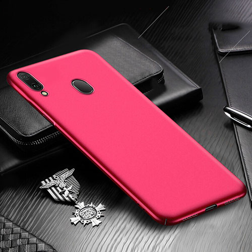 Hard Rigid Plastic Matte Finish Case Back Cover M01 for Samsung Galaxy A30 Red