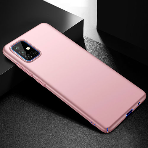 Hard Rigid Plastic Matte Finish Case Back Cover M01 for Samsung Galaxy A51 4G Rose Gold