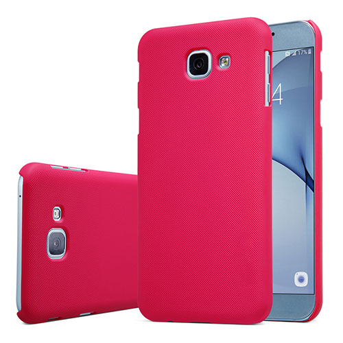 Hard Rigid Plastic Matte Finish Case Back Cover M01 for Samsung Galaxy A8 (2016) A8100 A810F Red