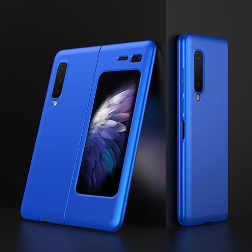 Hard Rigid Plastic Matte Finish Case Back Cover M01 for Samsung Galaxy Fold Blue