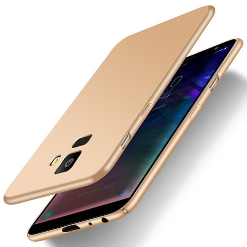 Hard Rigid Plastic Matte Finish Case Back Cover M01 for Samsung Galaxy J6 (2018) J600F Gold