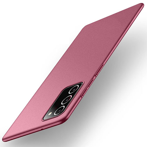Hard Rigid Plastic Matte Finish Case Back Cover M01 for Samsung Galaxy Note 20 5G Red Wine
