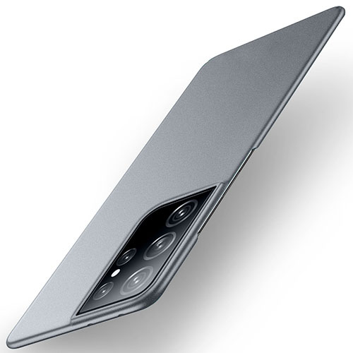 Hard Rigid Plastic Matte Finish Case Back Cover M01 for Samsung Galaxy S21 Ultra 5G Gray