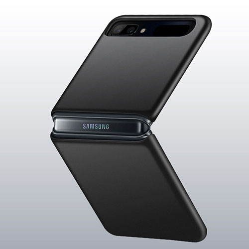 Hard Rigid Plastic Matte Finish Case Back Cover M01 for Samsung Galaxy Z Flip 5G Black