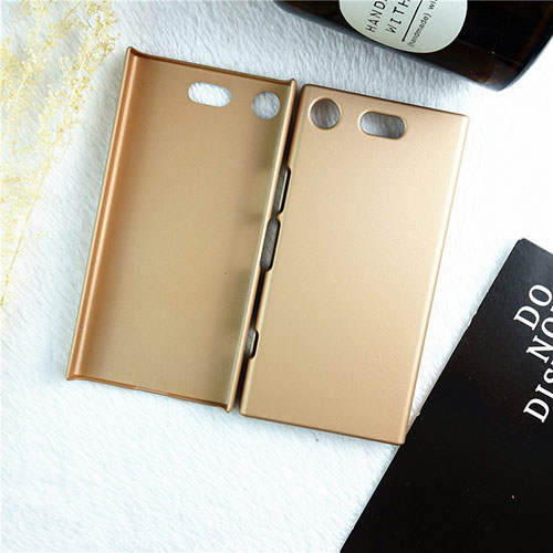 Hard Rigid Plastic Matte Finish Case Back Cover M01 for Sony Xperia XZ1 Compact Gold