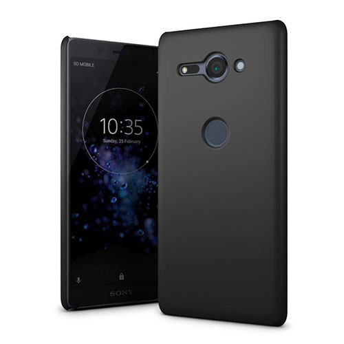 Hard Rigid Plastic Matte Finish Case Back Cover M01 for Sony Xperia XZ2 Compact Black