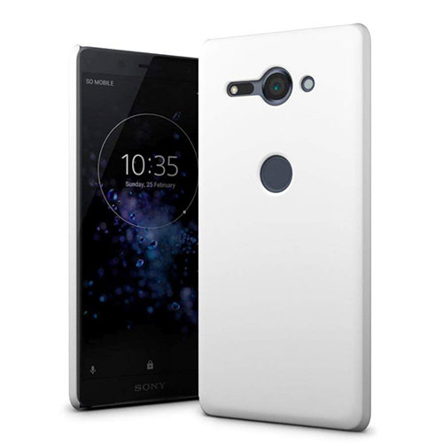 Hard Rigid Plastic Matte Finish Case Back Cover M01 for Sony Xperia XZ2 Compact White