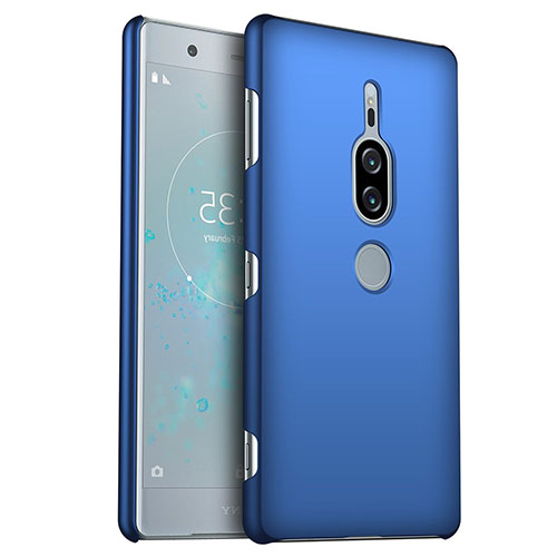 Hard Rigid Plastic Matte Finish Case Back Cover M01 for Sony Xperia XZ2 Premium Blue