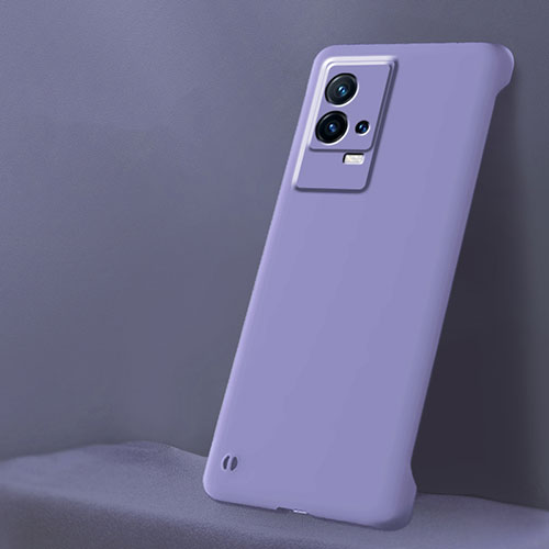 Hard Rigid Plastic Matte Finish Case Back Cover M01 for Vivo iQOO 8 Pro 5G Clove Purple