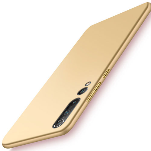Hard Rigid Plastic Matte Finish Case Back Cover M01 for Xiaomi Mi 10 Pro Gold