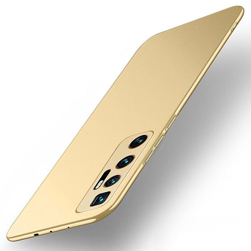 Hard Rigid Plastic Matte Finish Case Back Cover M01 for Xiaomi Mi 10 Ultra Gold