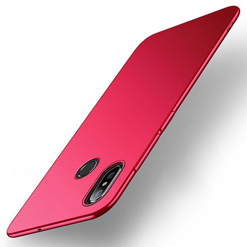 Hard Rigid Plastic Matte Finish Case Back Cover M01 for Xiaomi Mi Max 3 Red