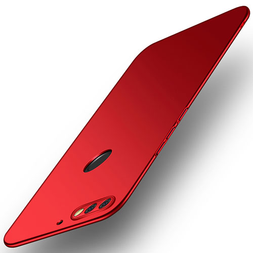 Hard Rigid Plastic Matte Finish Case Back Cover M02 for Huawei Enjoy 8 Red