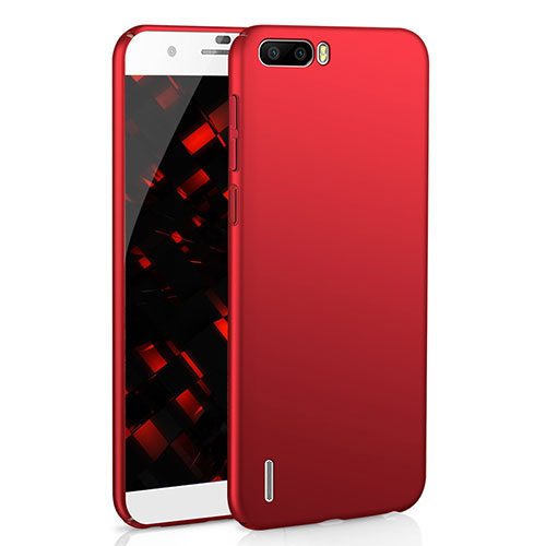 Hard Rigid Plastic Matte Finish Case Back Cover M02 for Huawei Honor 6 Plus Red